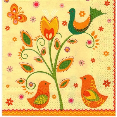 Ubrousek 33x33cm Ptáčci folklor – Hledejceny.cz