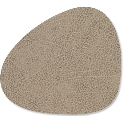 LIND Podtácek Curve HIPPO teple šedá kůže 11x13cm