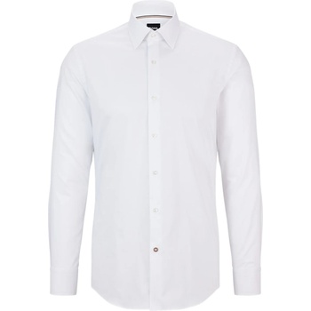 HUGO BOSS Риза с дълъг ръкав Boss Hank Long Sleeve Shirt - White