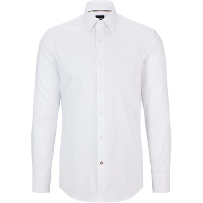 HUGO BOSS Риза с дълъг ръкав Boss Hank Long Sleeve Shirt - White