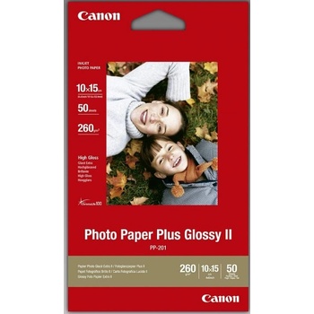 Фотохартия Canon Plus Glossy II PP-201, 10x15 см, 50 листа (PP-201)