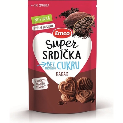 Emco Super srdíčka kakao 140 g