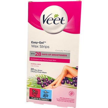 Image 1 of Veet депилиращи ленти за тяло, Нормална кожа, 10 броя (двойни ленти)