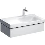 Geberit Долен шкаф за мивка с окачен плот, десен сифон, Geberit Xeno2, бял, 1 чекмедже, 88 см (500.514.01.1)