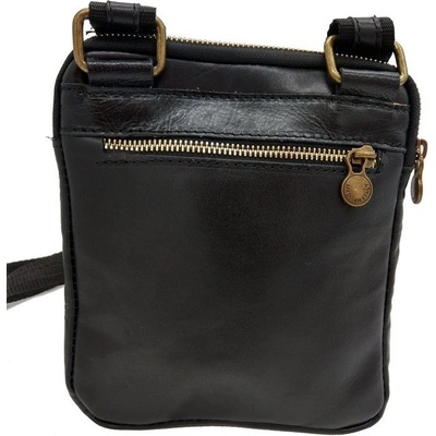 Donatella Unisex kožená kabelka 11719 ČERNÁ