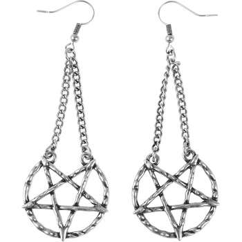 Image 1 of KILLSTAR обеци KILLSTAR - Broken Seal Pentagram - Сребро - KSRA009540