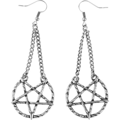 KILLSTAR обеци KILLSTAR - Broken Seal Pentagram - Сребро - KSRA009540