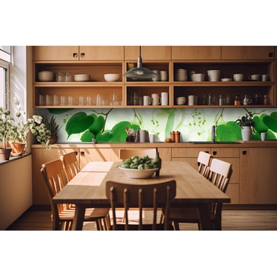 DIMEX ART Фототапет за кухня - зелени листа 420 x 60 см