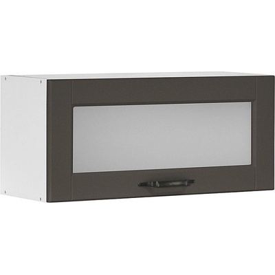 Matis Кухненски шкаф горен с една повдигаща витрина contempo vh 80/36 s сив