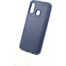 Pouzdro Bomba Měkký obal carbon look pro samsung modrý Galaxy A40 C011_SAM_A40_BLUE