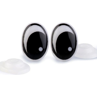 Oči bezpečnostní 11x15 mm černé (1pár)