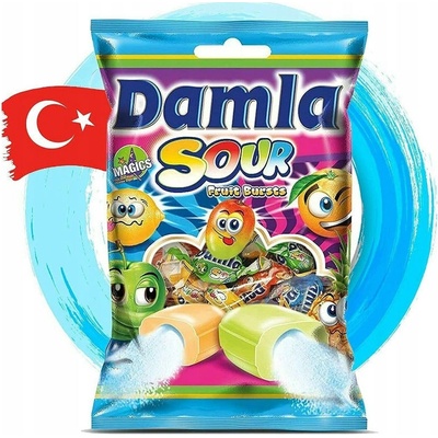 Tayas Damla Sour Fruit Bursts žvýkací bonbony s ovocnou příchutí 1 kg