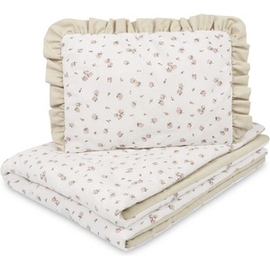  Спален комплект двулицев за бебешко креватче Rose Beige 75X95 25X35 Sensillo