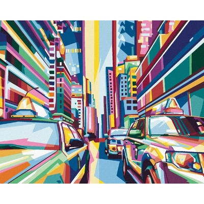 zuty Malování Podle Čísel Barevné Město New York 40 x 50 Cm Plátno Rám