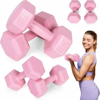 ModernHome Činky s pevnou váhou 2 x 2 kg