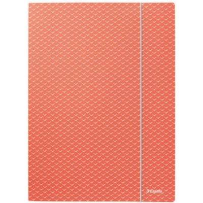 Esselte s gumičkou kartónová A4 Colour`Breeze koralová