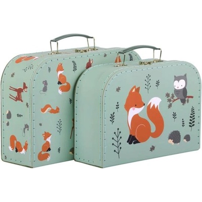 A Little Lovely Company - комплект от два картонени куфара - горски приятели