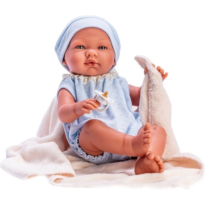 Кукла Asi Dolls - Бебе Пабло, със синьо боди, 43 cm (0367011)