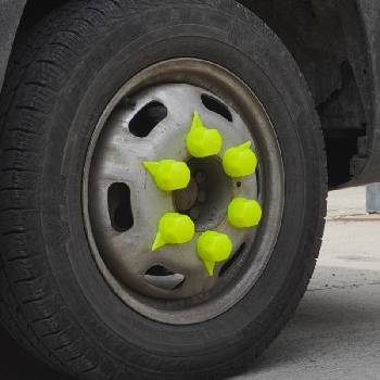 Image 1 of MEGA DRIVE Капачки за джанти 33" с индикатори mega drive 41 мм. Неоново жълти (nn33 z/y/neon ws)