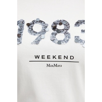 Weekend Max Mara Памучна тениска Weekend Max Mara в бяло 2515971041600 (2515971041600)