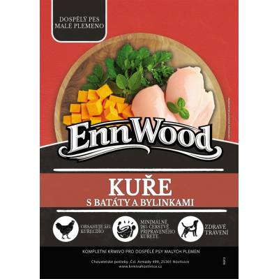 EnnWood dospělý pes malé plemeno Kuře s batáty a bylinkami 2 kg