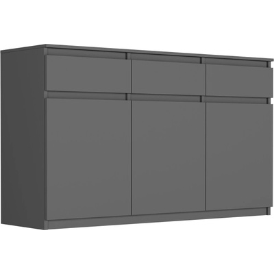 Framire Komoda s policemi a zásuvkami antracit 40 x 120 cm S3