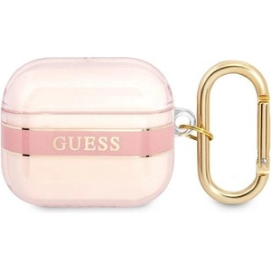 Guess Калъф Guess GUA3HHTSP за AirPods 3. розов, Strap Collection (3666339047092)