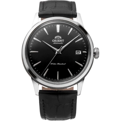 Orient Часовник Orient RA-AC0M02B - Класически, Унисекс, Автоматичен, Черен циферблат, Кожа, Прозрачен гръб, Куполообразно стъкло