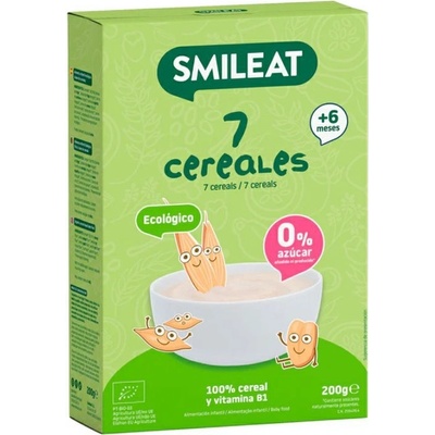 Smileat BIO dětská kaše 7 druhů cereálií s vitaminem B1 200 g