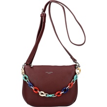 David Jones dámska crossbody kabelka CM5841 matná Bordová