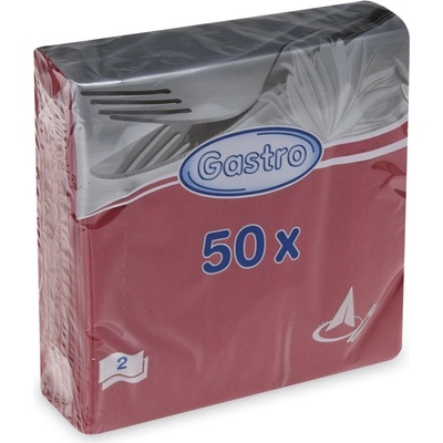 Gastro 86508 servítky 2V bordové 50ks 33x33cm
