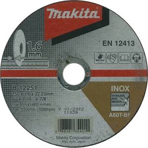 Makita Диск за рязане от неръждаема стомана MAKITA 115x1.6x22 мм B-45755 (B-45755)