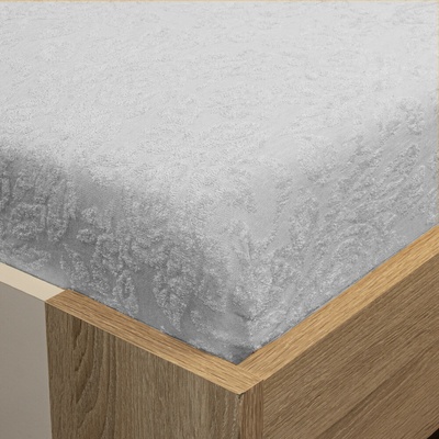 Homa žakar new prostěradlo světle šedé 200x220