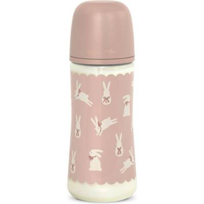 Suavinex Dojčenská fľaša Wonderland New Fyziol prietok L Ružový králik 360 ml