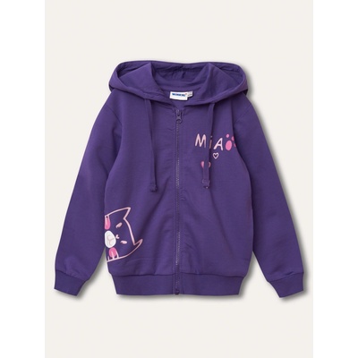 Winkiki Kids Wear Dívčí mikina s kapucí Mia fialová