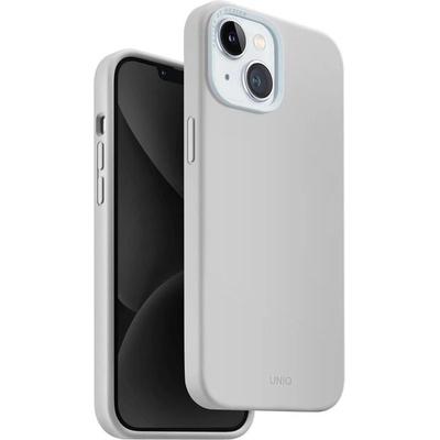 UNIQ Lino Hue MagClick ochranný kryt iPhone 15 Chalk Grey (kriedovo šedý)