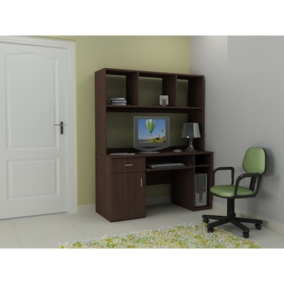 DST Офис бюро Kami-dst, с надстройка, венге