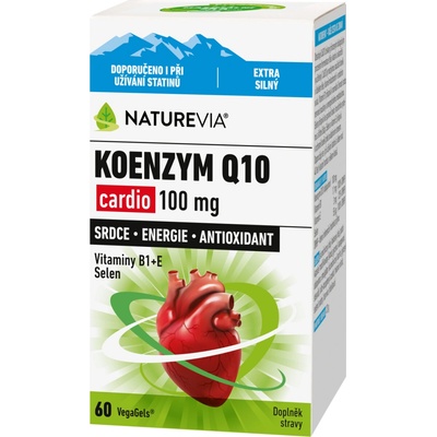 NatureVia Koenzym Q10 Cardio 100 mg 60 kapslí