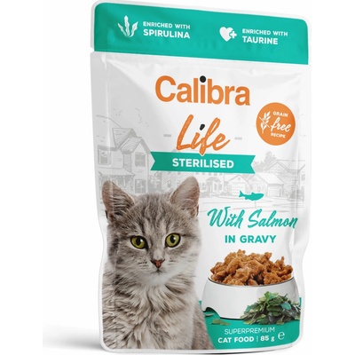 Calibra Life Sterilised Adult Salmon gravy 85 g
