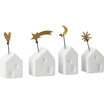 räder Porcelánová vianočná dekorácia Houses Srdce