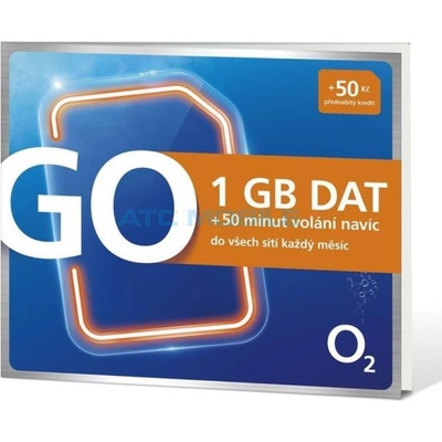 SIM karta O2 1GB dat + 50Kč kredit