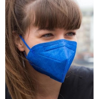 Balerina respirátor FFP2 4vrstvý modrý vzor 105