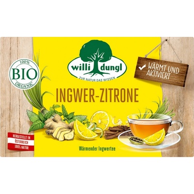 Willi Dungl Zázvor citron bio ovocný čaj 36 g