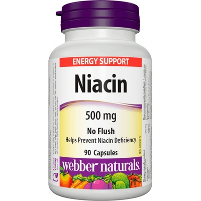 Webber Naturals Niacin 500 mg nealergický 90 kapslí