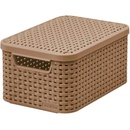 CURVER úložný box RATTAN S, 29,1 x 19,8 x 14,2 cm, hnedý, 03617-210