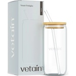 Vetain Чаша за напитки с бамбуков капак & сламка - 400 ml - 1 компл