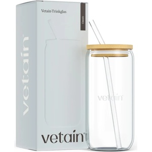 Vetain Чаша за напитки с бамбуков капак & сламка - 400 ml - 1 компл