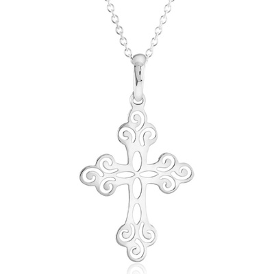 Gemmax Řetízek s křížem z bílého zlata GUSWN-36511-39271