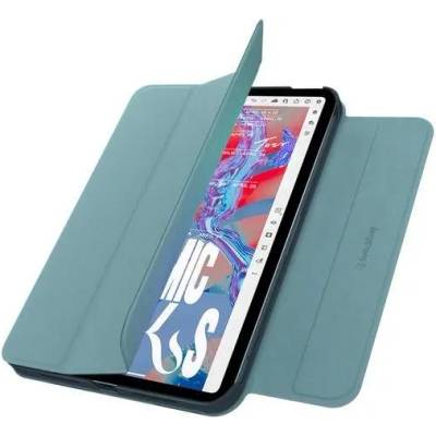 SwitchEasy Origami Magnetically Detachable Folio Case- полиуретанов калъф с отделящ се кейс и отделение за Apple Pencil 2 за iPad mini 6 (2021) (светлосин)