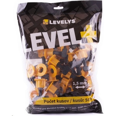 Strend Pro Sada pro nivelaci, 1x klíč, 50x T-dilatační kroužky, 50x krytky